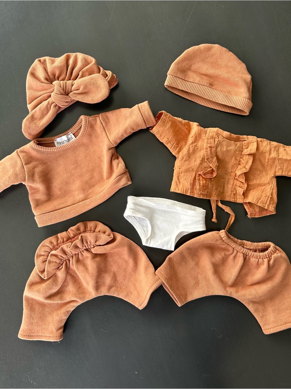 Minikane Doll Clothes Bundle - 7pc Miniz’Habits Knit & Cotton Gauze Lot